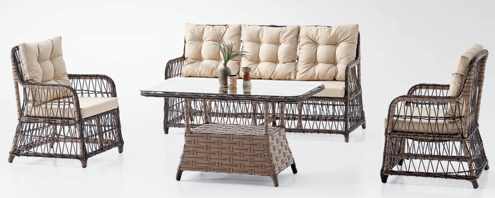 ELY RATTAN 3 LÜ ÇAY SETİ